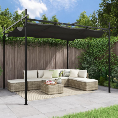 Pergola mit Schiebedach Anthrazit 295x292x230 cm