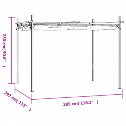 Pergola mit Schiebedach Anthrazit 295x292x230 cm