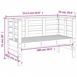 3-tlg. Garten-Lounge-Set Massivholz Kiefer