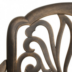 Gartenstühle 2 Stk. Aluminiumguss Bronzen