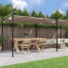 Pergola mit Schiebedach Taupe 589x292x230 cm