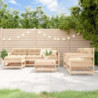 7-tlg. Garten-Lounge-Set Massivholz Kiefer