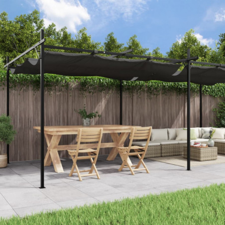 Pergola mit Schiebedach Anthrazit 589x292x230 cm