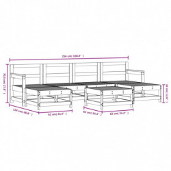 7-tlg. Garten-Lounge-Set Massivholz Douglasie