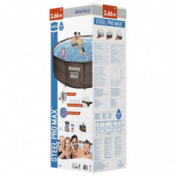 Bestway Steel Pro MAX Swimming Pool-Set Deluxe Series Rund 366x100 cm