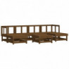 7-tlg. Garten-Lounge-Set Honigbraun Massivholz Kiefer