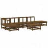 7-tlg. Garten-Lounge-Set Honigbraun Massivholz Kiefer