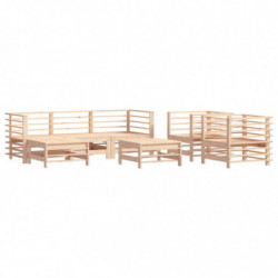 7-tlg. Garten-Lounge-Set Massivholz Kiefer