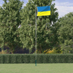 Flagge der Ukraine mit...