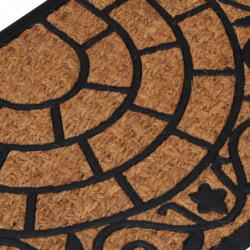 Fußmatte Halbrund 45x75 cm Gummi und Kokosfaser