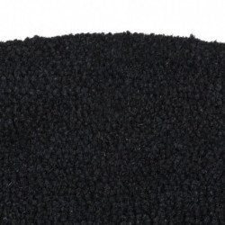 Fußmatte Schwarz Halbrund 40x60 cm Kokosfaser Getuftet