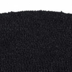 Fußmatte Schwarz Halbrund 50x80 cm Kokosfaser Getuftet