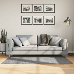 Shaggy-Teppich PAMPLONA Hochflor Modern Grau 80x150 cm