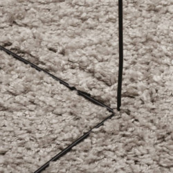 Shaggy-Teppich PAMPLONA Hochflor Modern Beige 80x150 cm