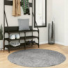 Shaggy-Teppich PAMPLONA Hochflor Modern Grau Ø 120 cm