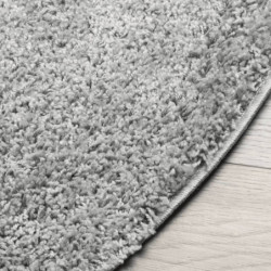 Shaggy-Teppich PAMPLONA Hochflor Modern Grau Ø 120 cm