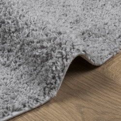 Shaggy-Teppich PAMPLONA Hochflor Modern Grau Ø 120 cm