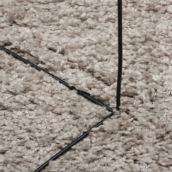 Shaggy-Teppich PAMPLONA Hochflor Modern Beige 120x170 cm