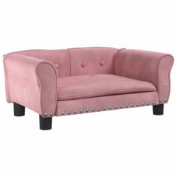 Hundebett Rosa 70x45x30 cm Samt