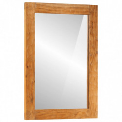 Badspiegel 50x70x2,5 cm Massivholz Akazie und Glas