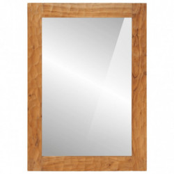 Badspiegel 50x70x2,5 cm Massivholz Akazie und Glas