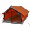 Campingzelt 2 Personen Grau & Orange 193x122x96 cm 185T Taft