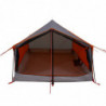 Campingzelt 2 Personen Grau & Orange 193x122x96 cm 185T Taft