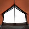 Campingzelt 2 Personen Grau & Orange 193x122x96 cm 185T Taft