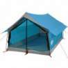 Campingzelt 2 Personen Blau 193x122x96 cm 185T Taft