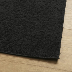 Shaggy-Teppich PAMPLONA Hochflor Modern Schwarz 160x160 cm