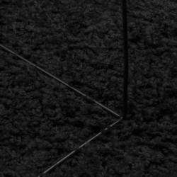 Shaggy-Teppich PAMPLONA Hochflor Modern Schwarz 160x160 cm