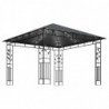 Pavillon Willibald mit Moskitonetz & LED-Lichterkette 3x3x2,73m Anthrazit