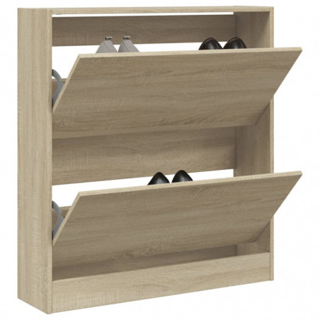 Schuhschrank Sonoma-Eiche 80x21x87,5 cm Holzwerkstoff