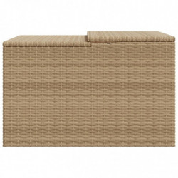 Mähroboter-Garage Beige 86x90x52/57 cm Poly Rattan