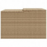 Mähroboter-Garage Beige 86x90x52/57 cm Poly Rattan