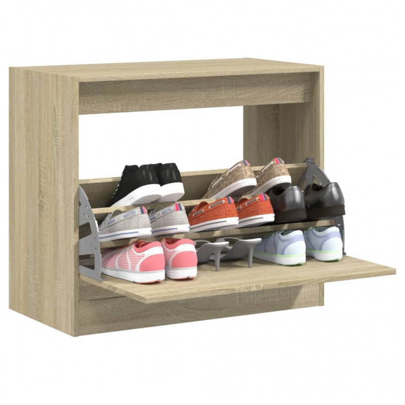 Schuhschrank Sonoma-Eiche 80x42x69 cm Holzwerkstoff