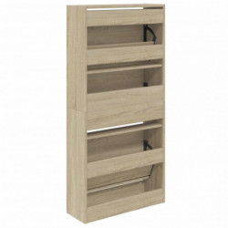 Schuhschrank Sonoma-Eiche 60x21x125,5 cm Holzwerkstoff