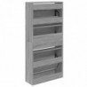 Schuhschrank Grau Sonoma 60x21x125,5 cm Holzwerkstoff