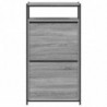 Schuhschrank Grau Sonoma 60x34x112 cm Holzwerkstoff