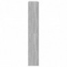 Schuhschrank Grau Sonoma 80x21x125,5 cm Holzwerkstoff