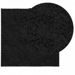 Shaggy-Teppich PAMPLONA Hochflor Modern Schwarz 240x240 cm