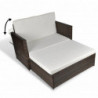 Gartensofa Umar Poly Rattan Braun