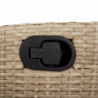 3-tlg. Garten-Essgruppe mit Kissen Beige Poly Rattan