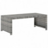 5-tlg. Garten-Lounge-Set Hazel mit Auflagen Poly Rattan Grau