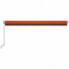 Markise Automatisch Einziehbar 500x350 cm Orange und Braun