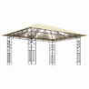 Pavillon Willrich mit Moskitonetz & LED-Lichterkette 4x3x2,73m Cremeweiß