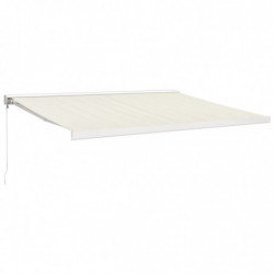 Markise Einziehbar Creme 4x3 m Stoff und Aluminium