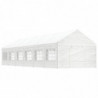 Pavillon mit Dach Weiß 13,38x4,08x3,22 m Polyethylen