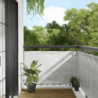 Balkon-Sichtschutz Hellgrau 90x400 cm 100 % Polyester-Oxford