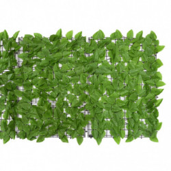 Balkon-Sichtschutz mit Grünen Blättern 200x75 cm